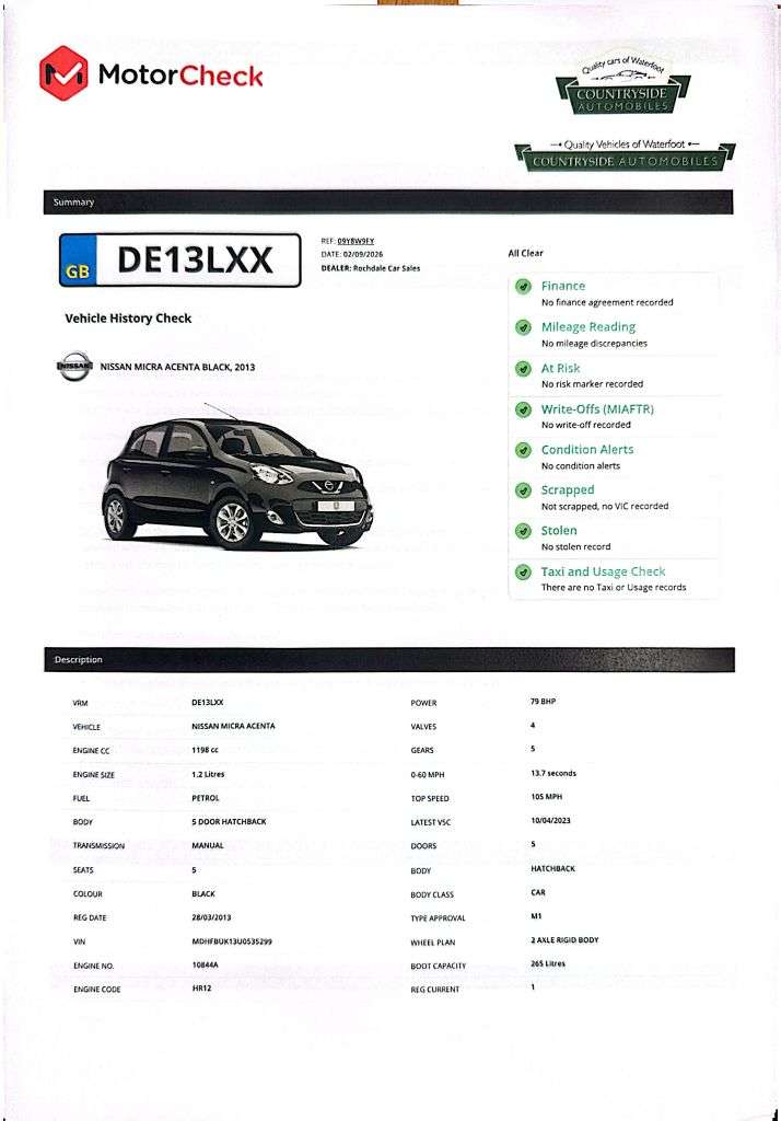 2013 NISSAN MICRA 2013 NISSAN MICRA
