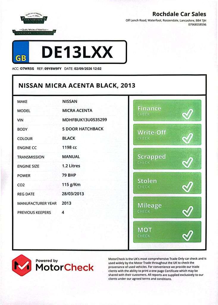 2013 NISSAN MICRA 2013 NISSAN MICRA
