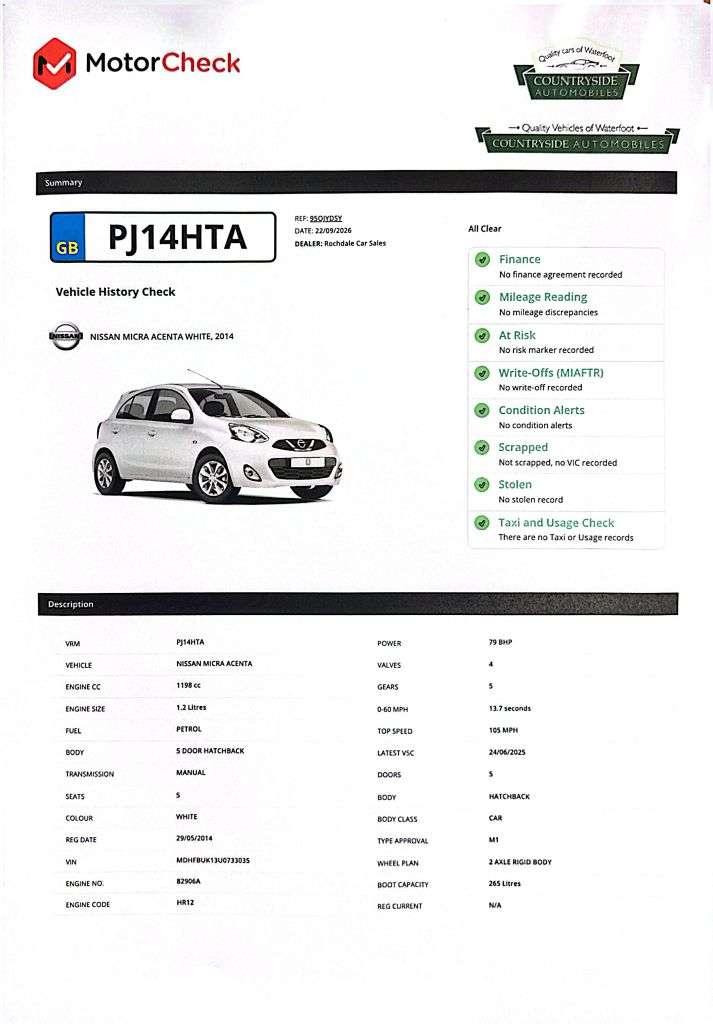 2014 NISSAN MICRA 2014 NISSAN MICRA