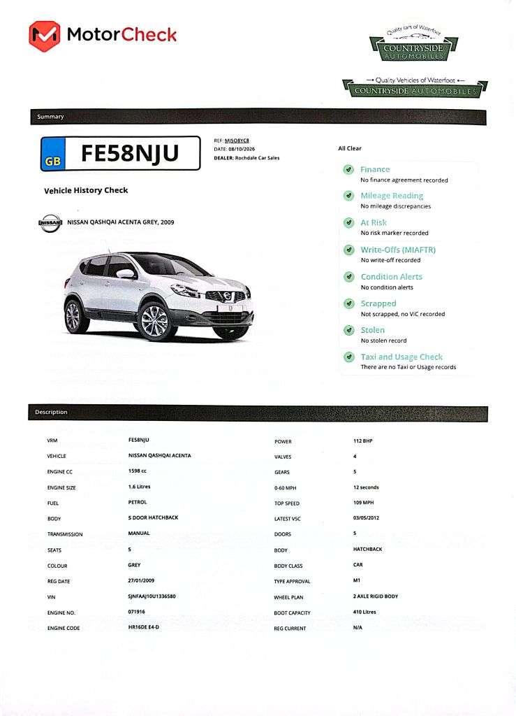 2009 NISSAN QASHQAI 2009 NISSAN QASHQAI