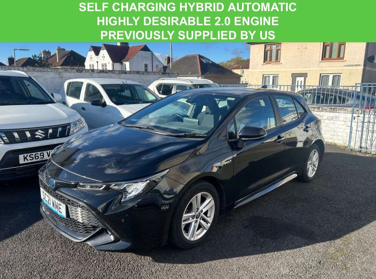 A 2021 TOYOTA COROLLA 2.0 VVT-h GPF Icon Tech Hatchback 5dr Petrol Hybrid CVT Euro 6 (s/s) (184 p A 2021 TOYOTA COROLLA 2.0 VVT-h GPF Icon Tech Hatchback 5dr Petrol Hybrid CVT Euro 6 (s/s) (184 p