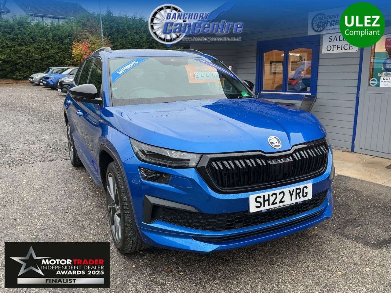 A 2022 SKODA KODIAQ 1.5 TSI ACT SportLine SUV 5dr Petrol DSG Euro 6 (s/s) (7 Seat) (150 ps) Gre A 2022 SKODA KODIAQ 1.5 TSI ACT SportLine SUV 5dr Petrol DSG Euro 6 (s/s) (7 Seat) (150 ps) Gre