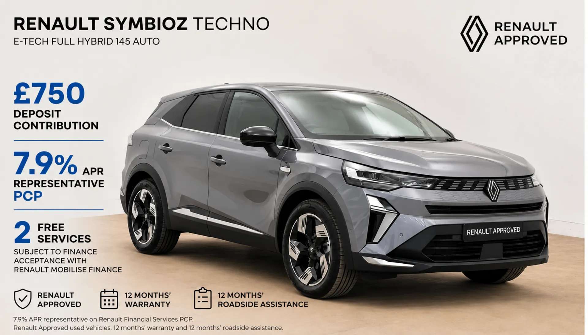 A 2025 RENAULT SYMBIOZ 1.6 E-Tech FHEV 145 Techno 5dr Auto A 2025 RENAULT SYMBIOZ 1.6 E-Tech FHEV 145 Techno 5dr Auto