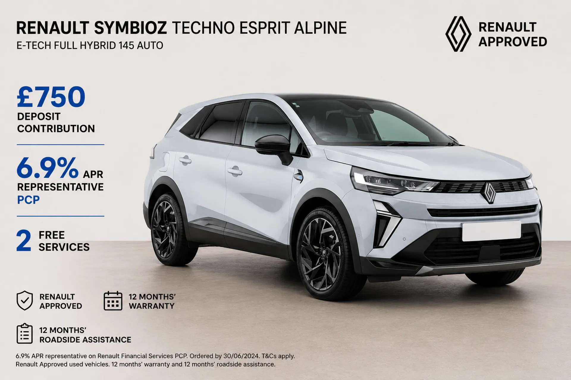 A 2025 RENAULT SYMBIOZ 1.6 E-Tech FHEV 145 Techno Esprit Alpine 5dr Auto A 2025 RENAULT SYMBIOZ 1.6 E-Tech FHEV 145 Techno Esprit Alpine 5dr Auto