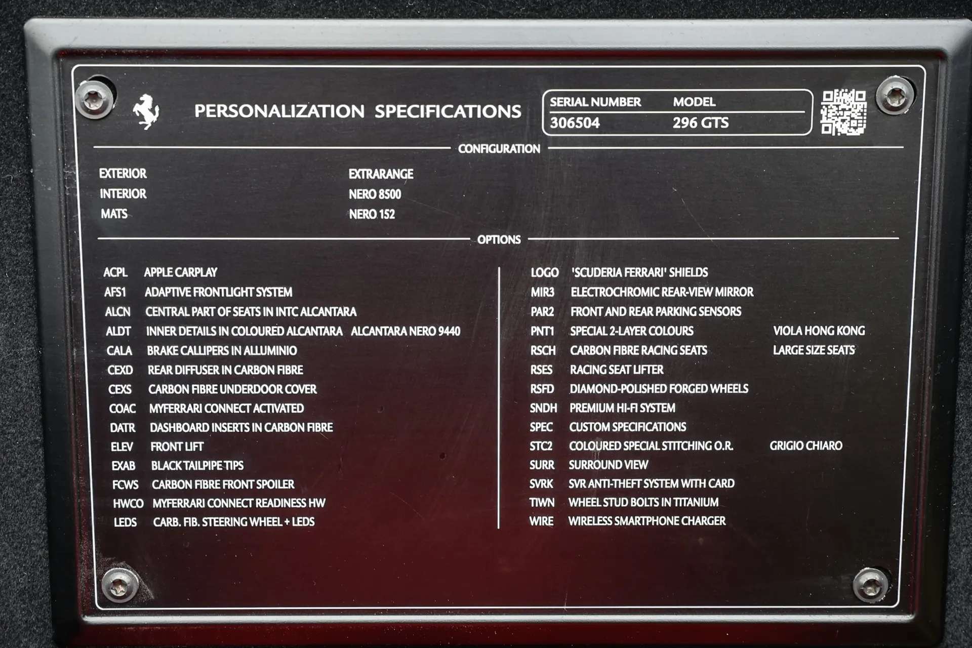 2024 FERRARI 296 GTS S-A 2024 FERRARI 296 GTS S-A