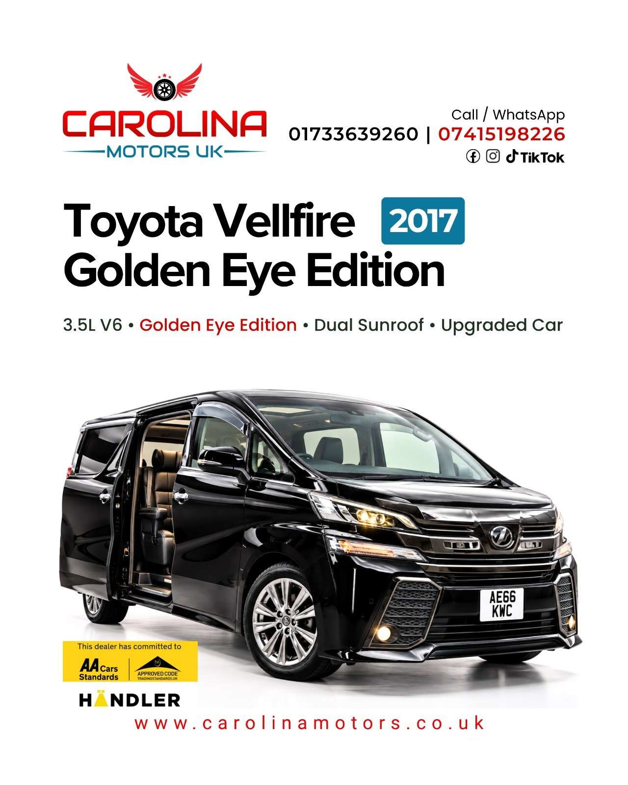 A 2017 TOYOTA VELLFIRE 3.5L PETROL-30 SERIES-GOLDEN EYES EDITION-ULEZ/CAZ PASS-FREE 40MONTHS GOLD WARRANTY & 12MONTHS AA BREAKDOWN COVER. A 2017 TOYOTA VELLFIRE 3.5L PETROL-30 SERIES-GOLDEN EYES EDITION-ULEZ/CAZ PASS-FREE 40MONTHS GOLD WARRANTY & 12MONTHS AA BREAKDOWN COVER.