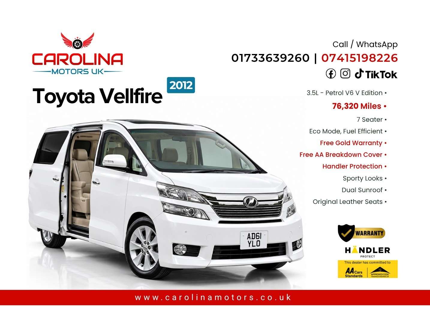 A 2012 TOYOTA VELLFIRE 3.5L-V6-V EDITION- DUAL SUNROOF-UPGRADED CAR-ULEZ/CAZ PASS-FREE 48MONTHS GOLD WARRANTY & 12MONTHS AA BREAKDOWN COVER A 2012 TOYOTA VELLFIRE 3.5L-V6-V EDITION- DUAL SUNROOF-UPGRADED CAR-ULEZ/CAZ PASS-FREE 48MONTHS GOLD WARRANTY & 12MONTHS AA BREAKDOWN COVER