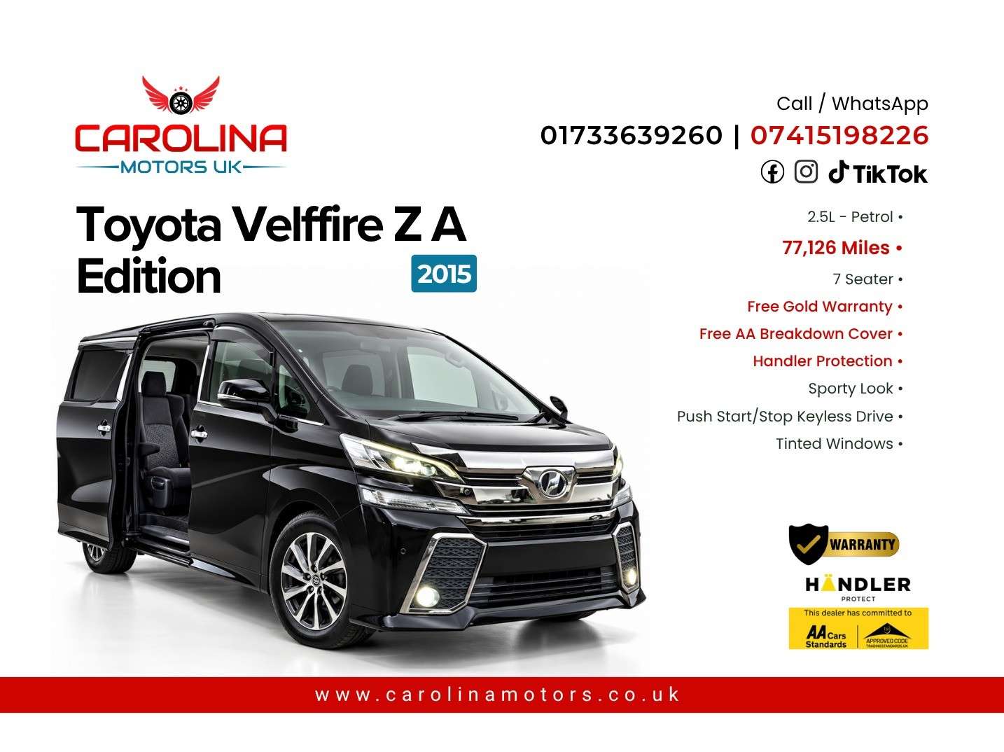 A 2015 TOYOTA VELLFIRE 2.5L PETROL-30 SERIES-ULEZ/CAZ PASS-FREE 40MONTHS GOLD WARRANTY & 12MONTHS AA BREAKDOWN COVER. A 2015 TOYOTA VELLFIRE 2.5L PETROL-30 SERIES-ULEZ/CAZ PASS-FREE 40MONTHS GOLD WARRANTY & 12MONTHS AA BREAKDOWN COVER.
