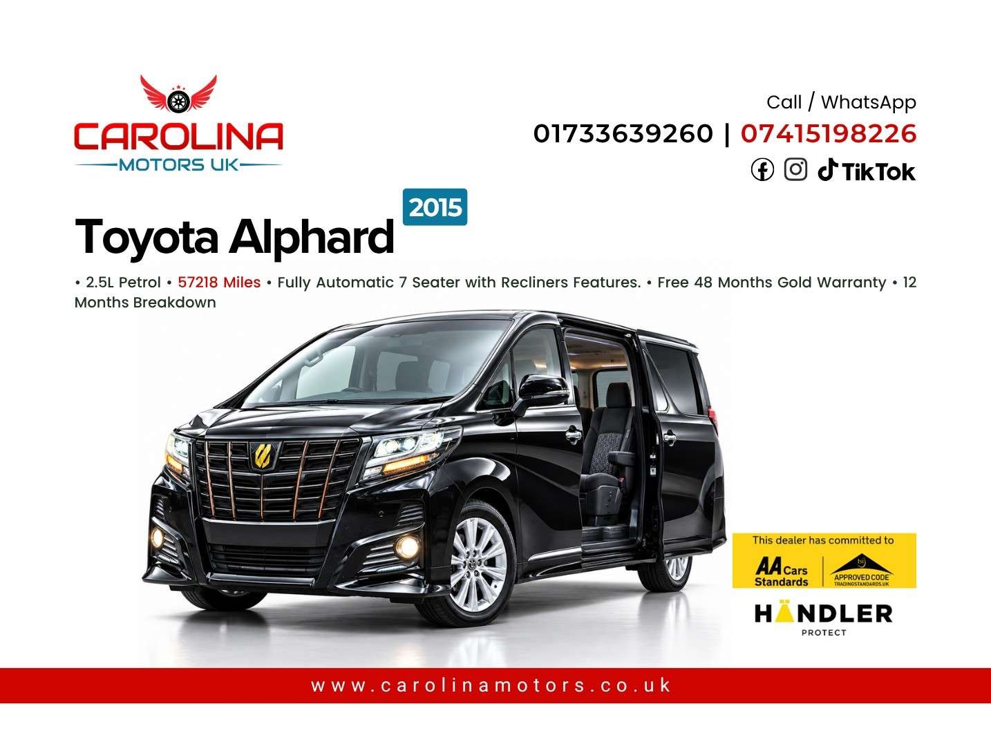 A 2015 TOYOTA ALPHARD 2.5S-PETROL-ULEZ/CAZ PASS-FREE 40MONTHS GOLD WARRANTY & 12MONTHS AA BREAKDOWN COVER A 2015 TOYOTA ALPHARD 2.5S-PETROL-ULEZ/CAZ PASS-FREE 40MONTHS GOLD WARRANTY & 12MONTHS AA BREAKDOWN COVER