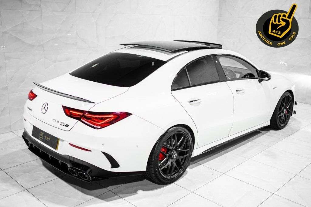 A 2023 MERCEDES-BENZ CLA 2.0 CLA45 AMG S Plus Coupe 4dr Petrol 8G-DCT 4MATIC+ Euro 6 (s/s) (421 ps) A 2023 MERCEDES-BENZ CLA 2.0 CLA45 AMG S Plus Coupe 4dr Petrol 8G-DCT 4MATIC+ Euro 6 (s/s) (421 ps)