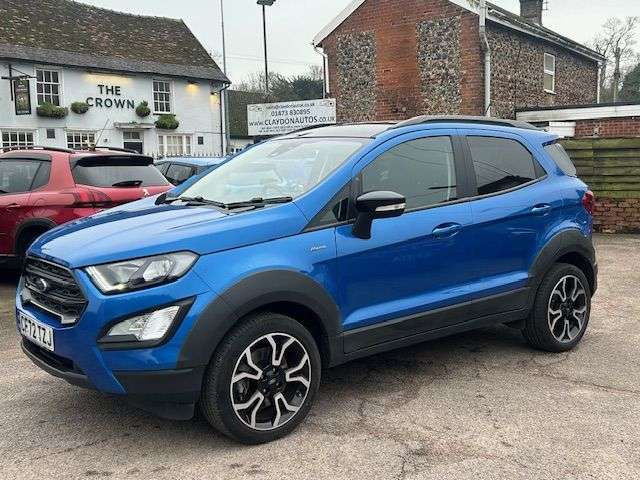 A 2022 FORD ECOSPORT 1.0T ECOBOOST ACTIVE SUV 5dr MANUAL EURO 6 (s/s) (125 ps) A 2022 FORD ECOSPORT 1.0T ECOBOOST ACTIVE SUV 5dr MANUAL EURO 6 (s/s) (125 ps)