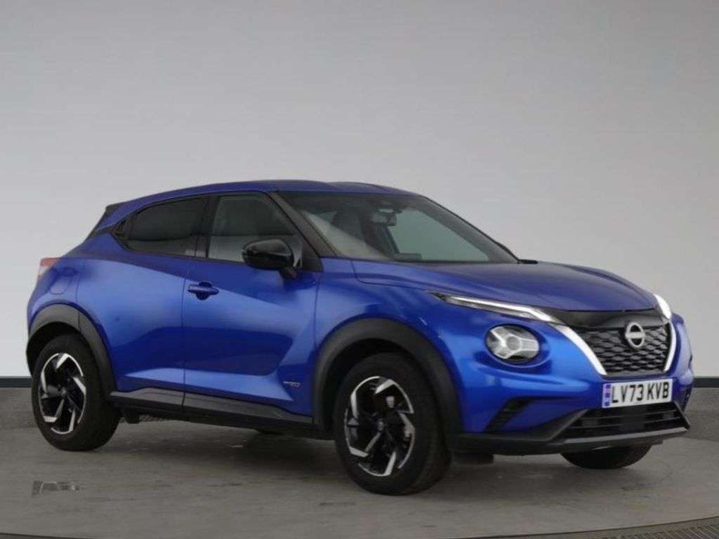 A 2023 NISSAN JUKE 1.6 N-CONNECTA SUV 5dr PETROL HYBRID AUTOMATIC EURO 6 (143 ps) DUE IN SOON A 2023 NISSAN JUKE 1.6 N-CONNECTA SUV 5dr PETROL HYBRID AUTOMATIC EURO 6 (143 ps) DUE IN SOON
