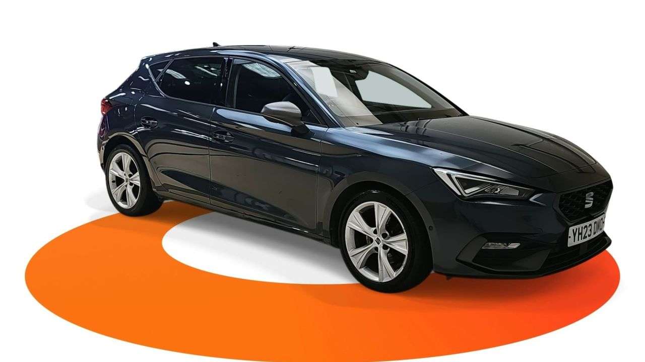 A 2023 SEAT LEON 1.5 TSI EVO FR Hatchback 5dr Petrol Manual Euro 6 (s/s) (130 ps) A 2023 SEAT LEON 1.5 TSI EVO FR Hatchback 5dr Petrol Manual Euro 6 (s/s) (130 ps)