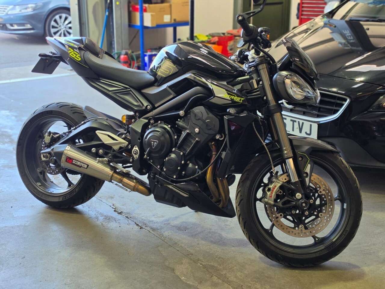 A 2024 TRIUMPH STREET TRIPLE 765 765 RS Naked Petrol Manual X-ring Euro 5 (131 ps) Scorpion Exhaust - Colour A 2024 TRIUMPH STREET TRIPLE 765 765 RS Naked Petrol Manual X-ring Euro 5 (131 ps) Scorpion Exhaust - Colour