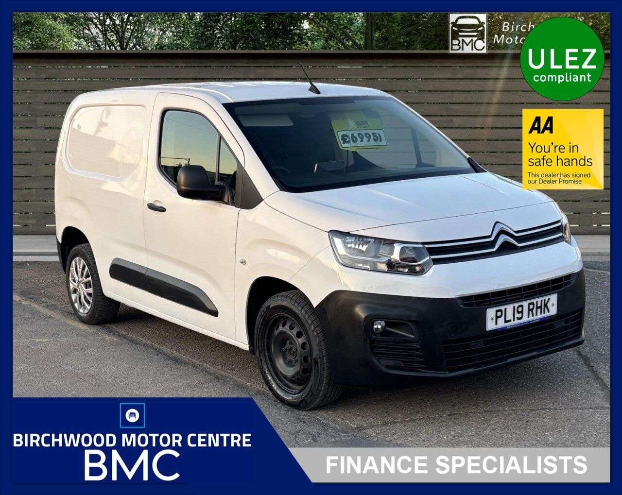 A 2019 CITROEN BERLINGO 1.5 BlueHDi 1000 Enterprise M Panel Van 5dr Diesel Manual SWB Euro 6 (100 p A 2019 CITROEN BERLINGO 1.5 BlueHDi 1000 Enterprise M Panel Van 5dr Diesel Manual SWB Euro 6 (100 p