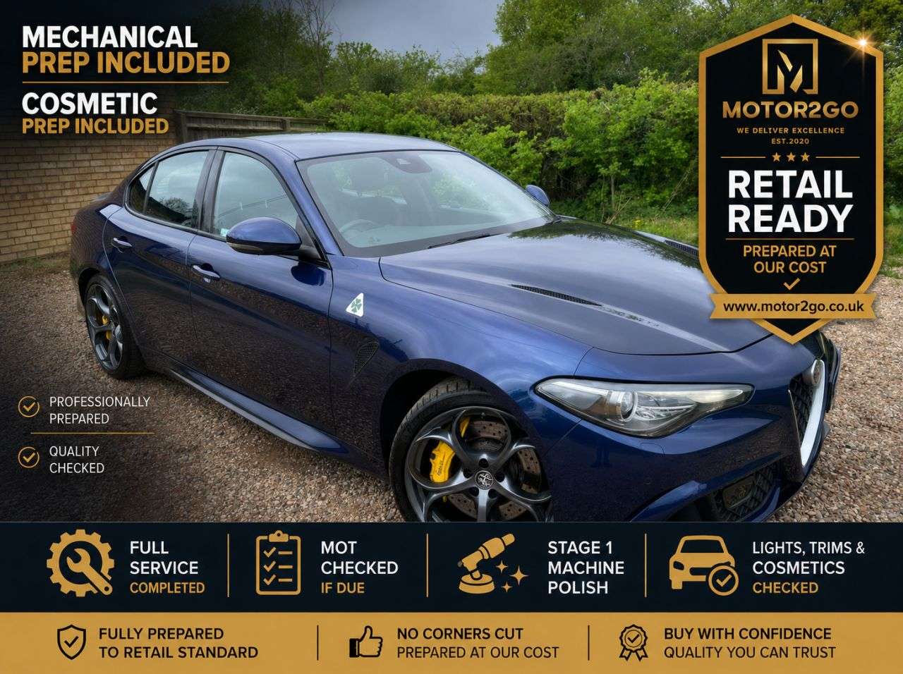 A 2017 ALFA ROMEO GIULIA 2.9 V6 Bi-Turbo Quadrifoglio Saloon 4dr Petrol Auto Euro 6 (s/s) (510 ps) B A 2017 ALFA ROMEO GIULIA 2.9 V6 Bi-Turbo Quadrifoglio Saloon 4dr Petrol Auto Euro 6 (s/s) (510 ps) B