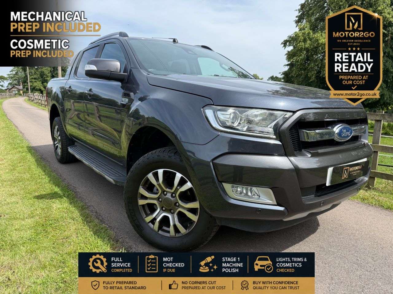 A 2018 FORD RANGER 3.2 TDCi Wildtrak Pickup Double Cab 4dr Diesel Auto 4WD Euro 5 (200 ps) FSH A 2018 FORD RANGER 3.2 TDCi Wildtrak Pickup Double Cab 4dr Diesel Auto 4WD Euro 5 (200 ps) FSH