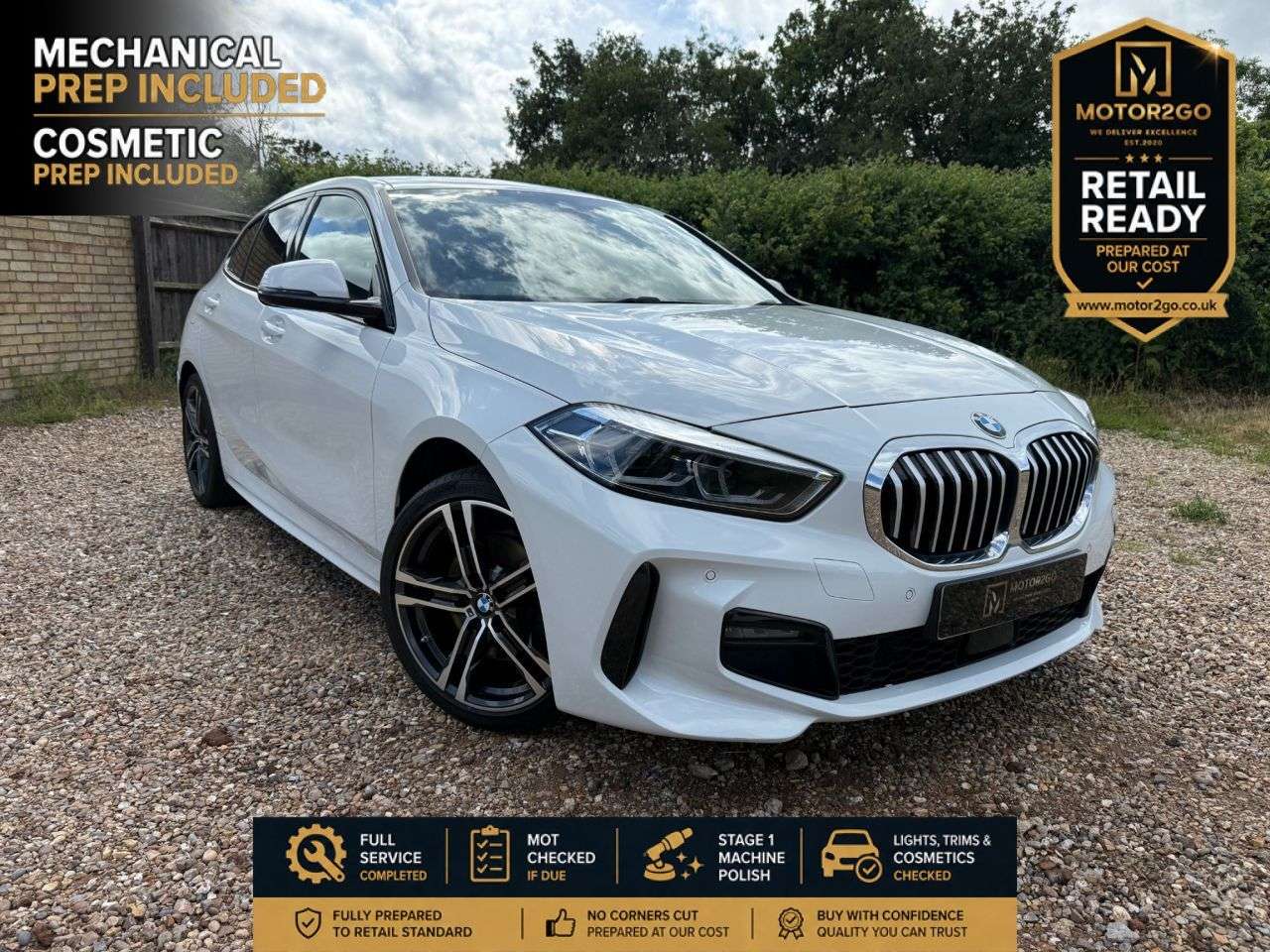 A 2023 BMW 1 SERIES 1.5 118i M Sport (LCP) Hatchback 5dr Petrol DCT Euro 6 (s/s) (136 ps) WHITE A 2023 BMW 1 SERIES 1.5 118i M Sport (LCP) Hatchback 5dr Petrol DCT Euro 6 (s/s) (136 ps) WHITE