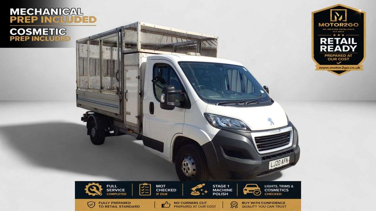 A 2020 PEUGEOT BOXER 2.2 BlueHDi 335 Built for Business Curtainside Chassis Cab 4dr Diesel Manua A 2020 PEUGEOT BOXER 2.2 BlueHDi 335 Built for Business Curtainside Chassis Cab 4dr Diesel Manua