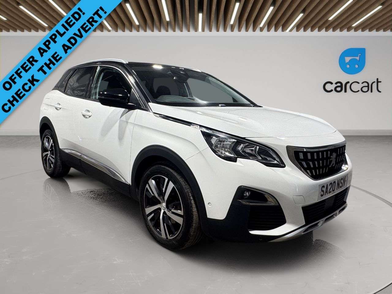 A 2020 PEUGEOT 3008 1.5 BlueHDi Allure SUV 5dr Diesel Manual Euro 6 (s/s) (130 ps) (Rates start A 2020 PEUGEOT 3008 1.5 BlueHDi Allure SUV 5dr Diesel Manual Euro 6 (s/s) (130 ps) (Rates start