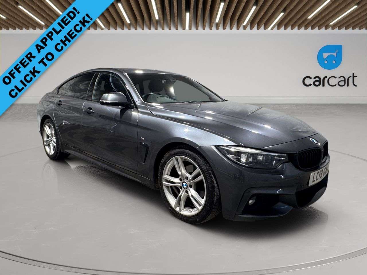 A 2019 BMW 4 SERIES GRAN COUPE 2.0 420d M Sport Hatchback 5dr Diesel Auto Euro 6 (s/s) (190 ps) (Rates sta A 2019 BMW 4 SERIES GRAN COUPE 2.0 420d M Sport Hatchback 5dr Diesel Auto Euro 6 (s/s) (190 ps) (Rates sta
