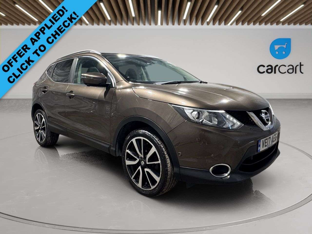 A 2017 NISSAN QASHQAI 1.5 dCi Tekna SUV 5dr Diesel Manual 2WD Euro 6 (s/s) (110 ps) (Rates starti A 2017 NISSAN QASHQAI 1.5 dCi Tekna SUV 5dr Diesel Manual 2WD Euro 6 (s/s) (110 ps) (Rates starti
