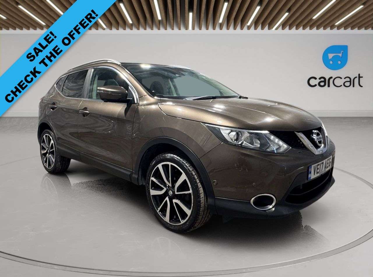 A 2017 NISSAN QASHQAI 1.5 dCi Tekna SUV 5dr Diesel Manual 2WD Euro 6 (s/s) (110 ps) (Rates starti A 2017 NISSAN QASHQAI 1.5 dCi Tekna SUV 5dr Diesel Manual 2WD Euro 6 (s/s) (110 ps) (Rates starti