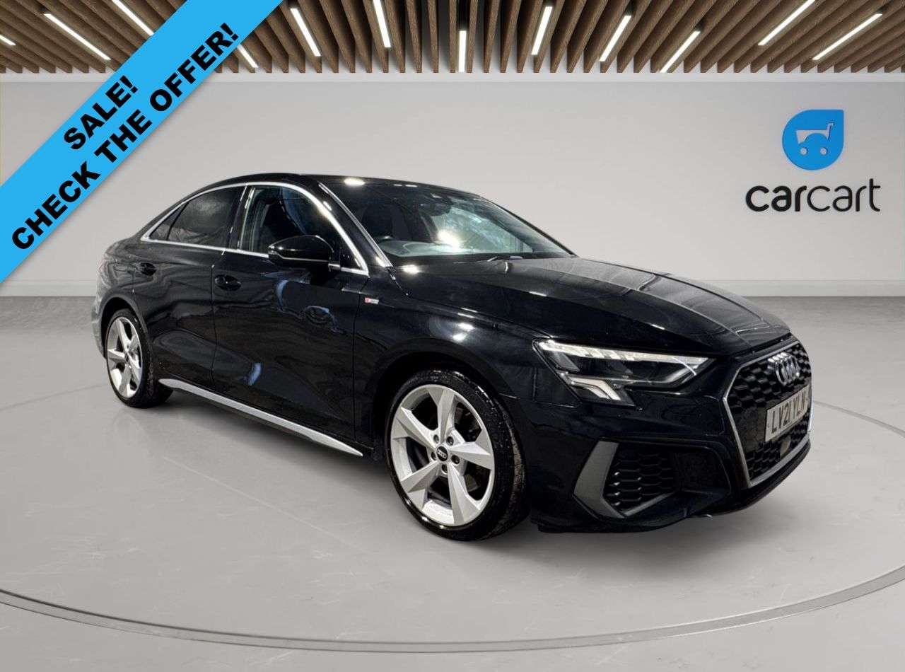 A 2021 AUDI A3 1.0 TFSI 30 S line Saloon 4dr Petrol Manual Euro 6 (s/s) (110 ps) (Rates st A 2021 AUDI A3 1.0 TFSI 30 S line Saloon 4dr Petrol Manual Euro 6 (s/s) (110 ps) (Rates st