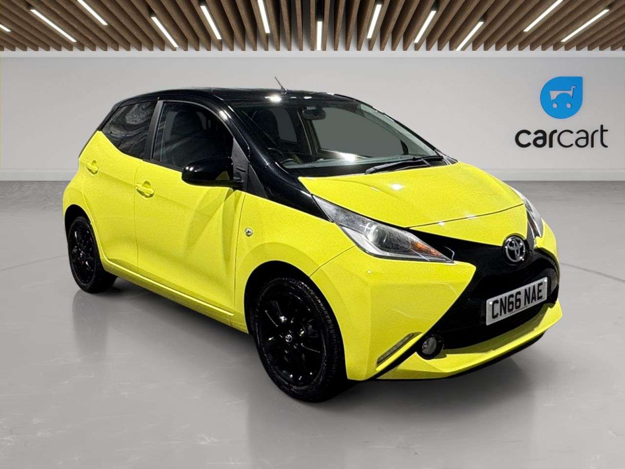 A 2016 TOYOTA AYGO 1.0 VVT-i x-cite 3 Yellow Bi-Tone Hatchback 5dr Petrol Manual Euro 6 (68 ps A 2016 TOYOTA AYGO 1.0 VVT-i x-cite 3 Yellow Bi-Tone Hatchback 5dr Petrol Manual Euro 6 (68 ps