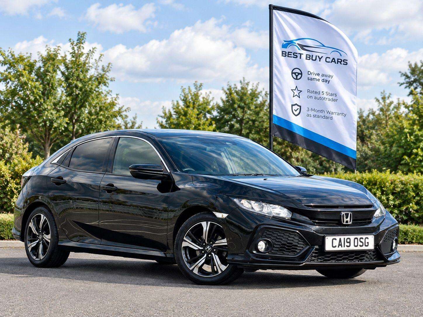 A 2019 HONDA CIVIC 1.0 VTEC Turbo SR Euro 6 (s/s) 5dr A 2019 HONDA CIVIC 1.0 VTEC Turbo SR Euro 6 (s/s) 5dr