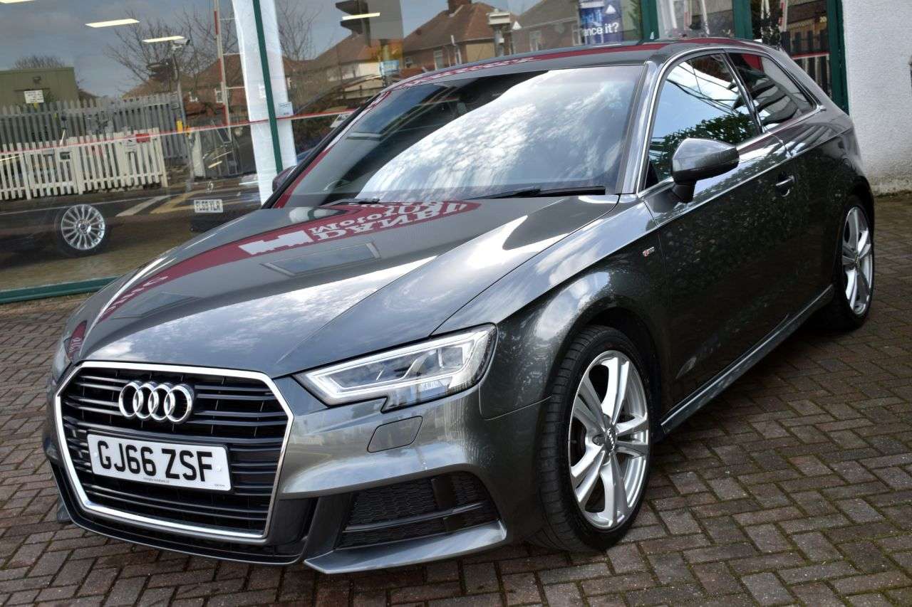 A 2016 AUDI A3 1.4TFSi S-LINE 3 DOOR 6-SPEED 148 BHP (EURO 6) Sat Nav / Heated Seats / Par A 2016 AUDI A3 1.4TFSi S-LINE 3 DOOR 6-SPEED 148 BHP (EURO 6) Sat Nav / Heated Seats / Par