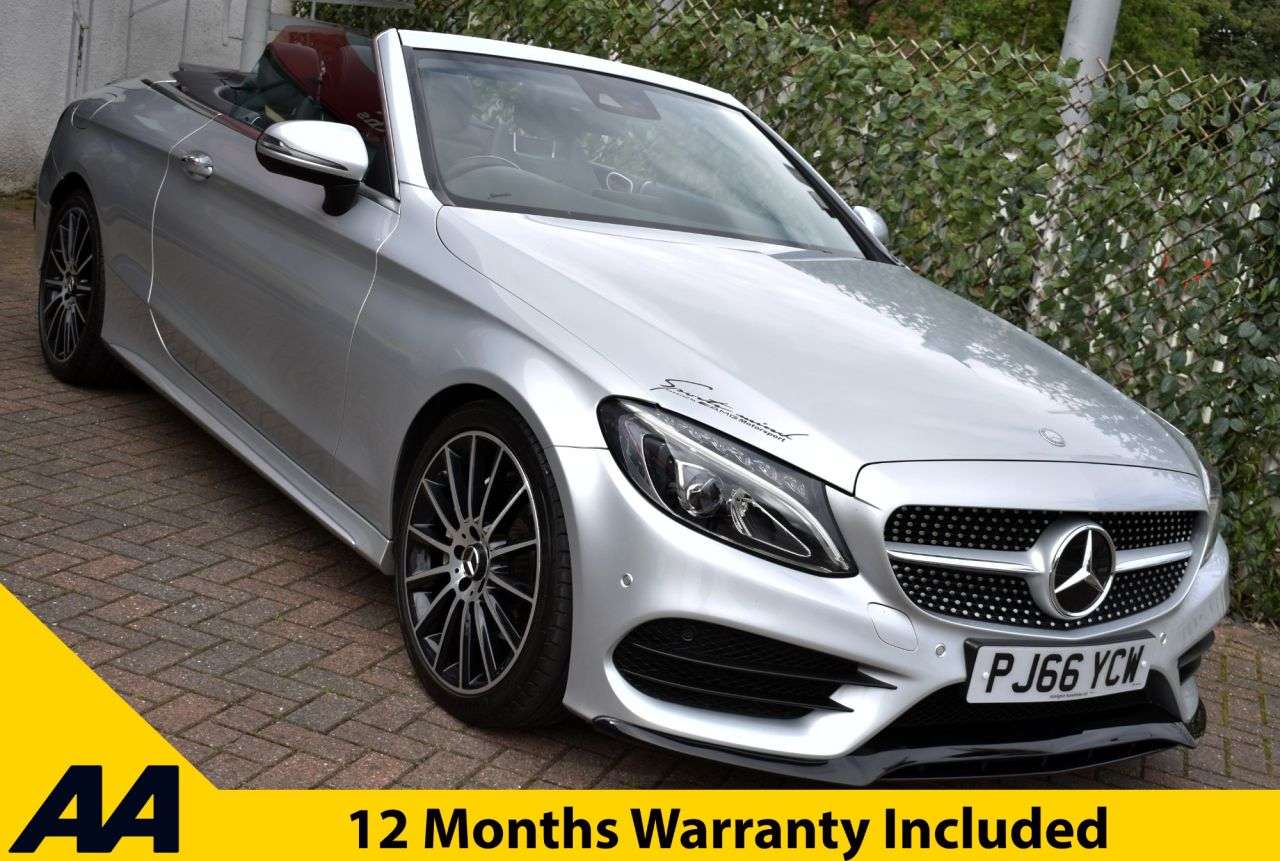 A 2016 MERCEDES-BENZ C CLASS C220d AMG LINE CABRIOLET 9G-TRONIC AUTO 168 BHP (EURO 6) High Specification A 2016 MERCEDES-BENZ C CLASS C220d AMG LINE CABRIOLET 9G-TRONIC AUTO 168 BHP (EURO 6) High Specification