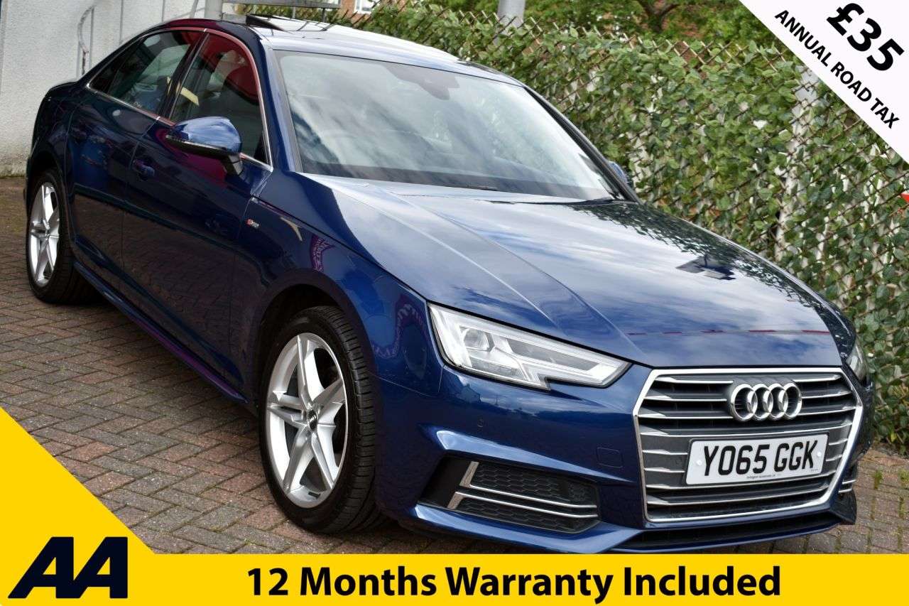 A 2015 AUDI A4 2.0TFSi S-LINE SALOON S-TRONIC AUTO 187 BHP (EURO 6) Apple CarPlay / Sunroo A 2015 AUDI A4 2.0TFSi S-LINE SALOON S-TRONIC AUTO 187 BHP (EURO 6) Apple CarPlay / Sunroo
