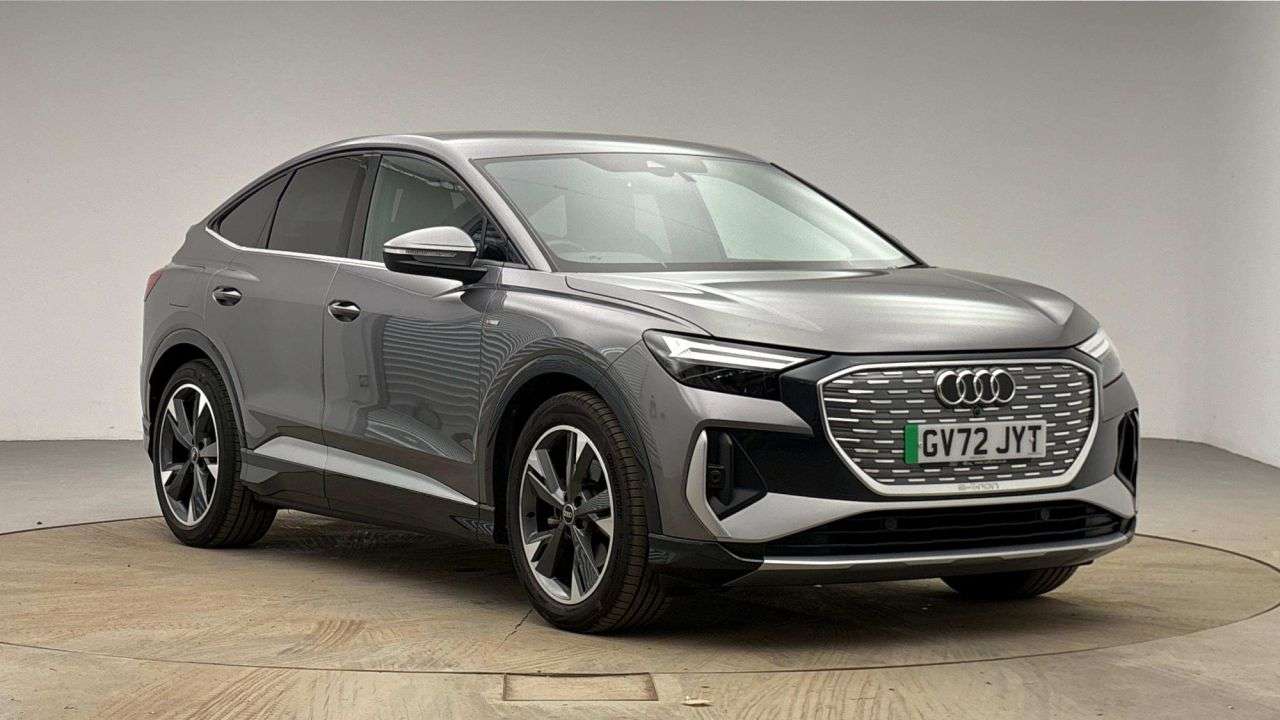 A 2022 AUDI Q4 E-TRON 35 S line Sportback 5dr Electric Auto 55kWh (170 ps) A 2022 AUDI Q4 E-TRON 35 S line Sportback 5dr Electric Auto 55kWh (170 ps)