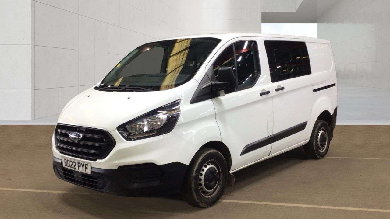 A 2022 FORD TRANSIT CUSTOM 2.0 300 EcoBlue Leader Crew Van Double Cab 5dr Diesel Manual L1 H1 Euro 6 ( A 2022 FORD TRANSIT CUSTOM 2.0 300 EcoBlue Leader Crew Van Double Cab 5dr Diesel Manual L1 H1 Euro 6 (