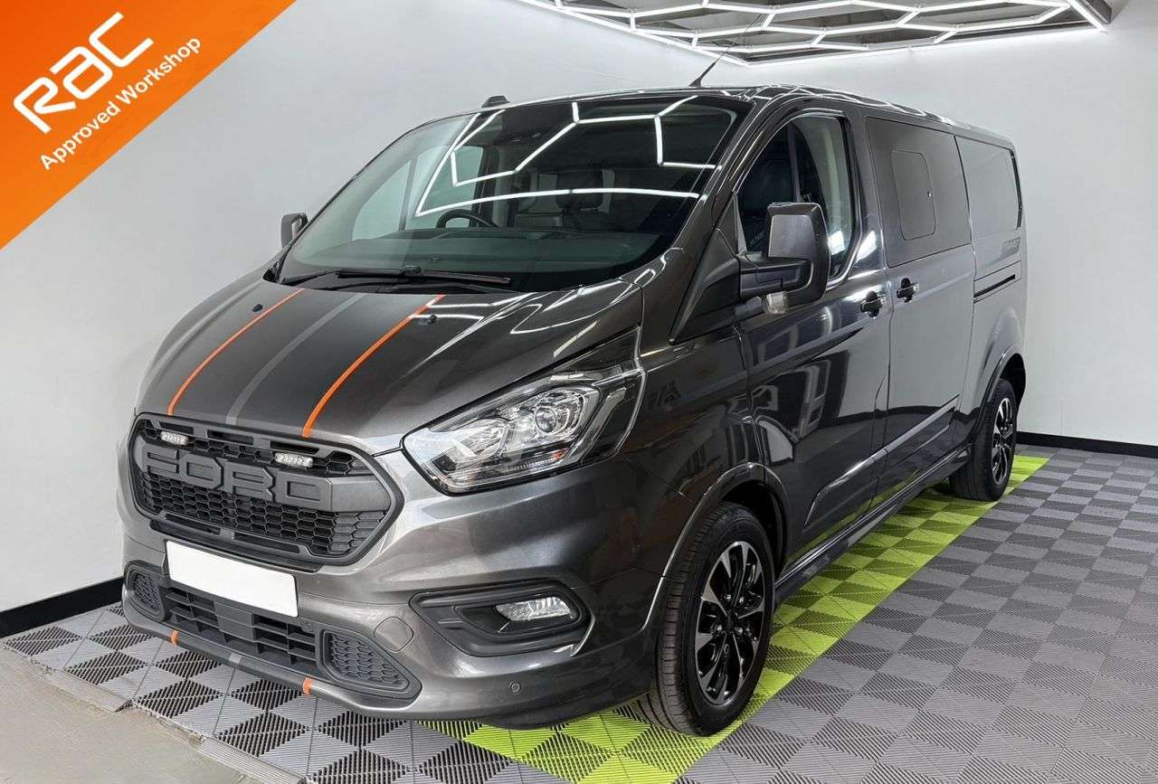 A 2021 FORD TRANSIT CUSTOM 2.0 320 EcoBlue Sport Crew Van Double Cab 5dr Diesel Manual L2 H1 Euro 6 (s A 2021 FORD TRANSIT CUSTOM 2.0 320 EcoBlue Sport Crew Van Double Cab 5dr Diesel Manual L2 H1 Euro 6 (s