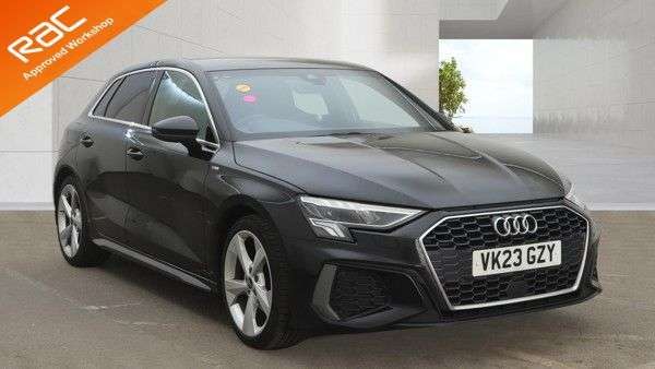 A 2023 AUDI A3 1.5 TFSI 35 S line Sportback 5dr Petrol Manual Euro 6 (s/s) (150 ps) A 2023 AUDI A3 1.5 TFSI 35 S line Sportback 5dr Petrol Manual Euro 6 (s/s) (150 ps)