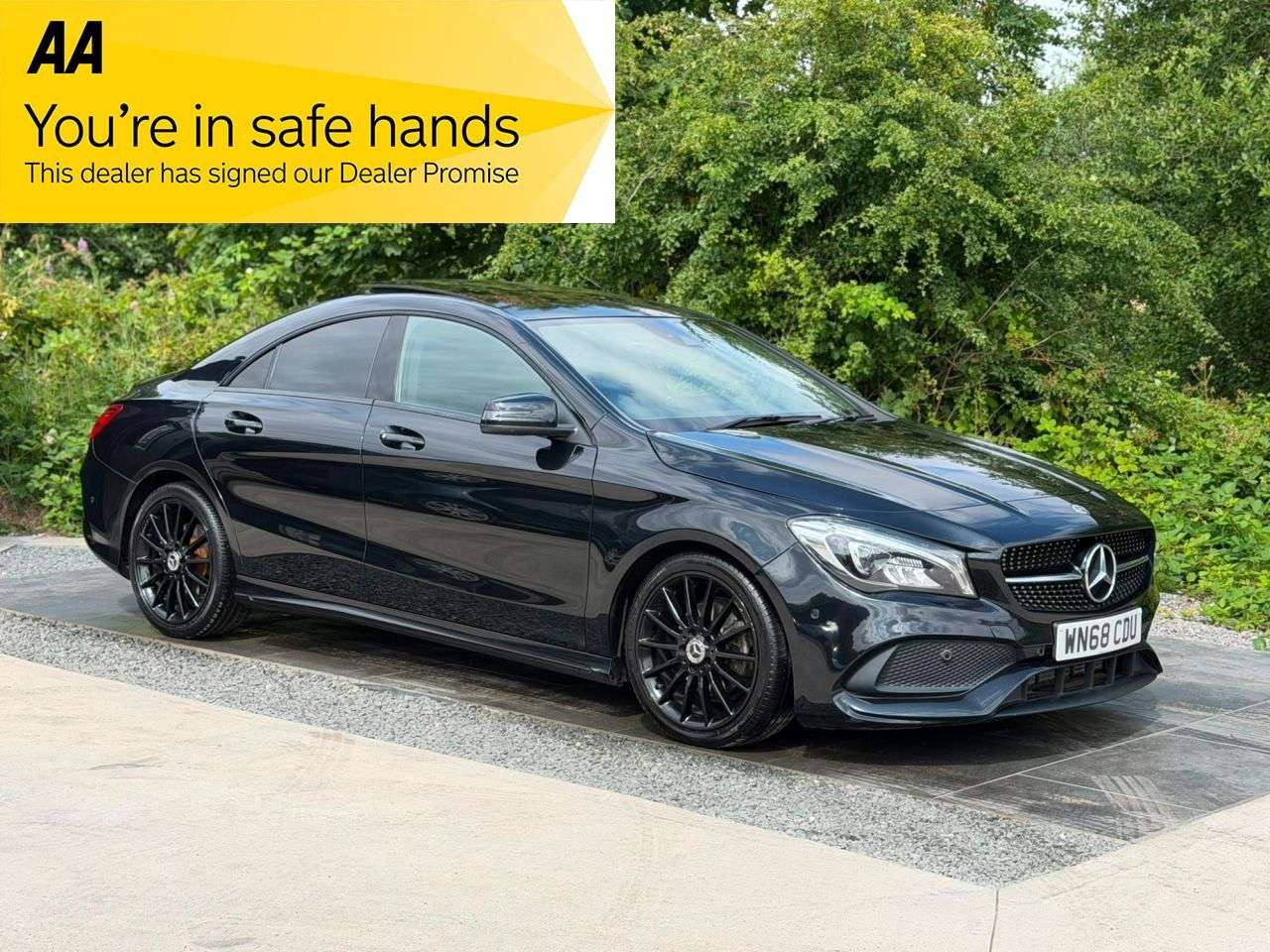 A 2018 MERCEDES-BENZ CLA 1.6 CLA200 AMG Line Night Edition (Plus) Coupe 4dr Petrol 7G-DCT Euro 6 (s/ A 2018 MERCEDES-BENZ CLA 1.6 CLA200 AMG Line Night Edition (Plus) Coupe 4dr Petrol 7G-DCT Euro 6 (s/
