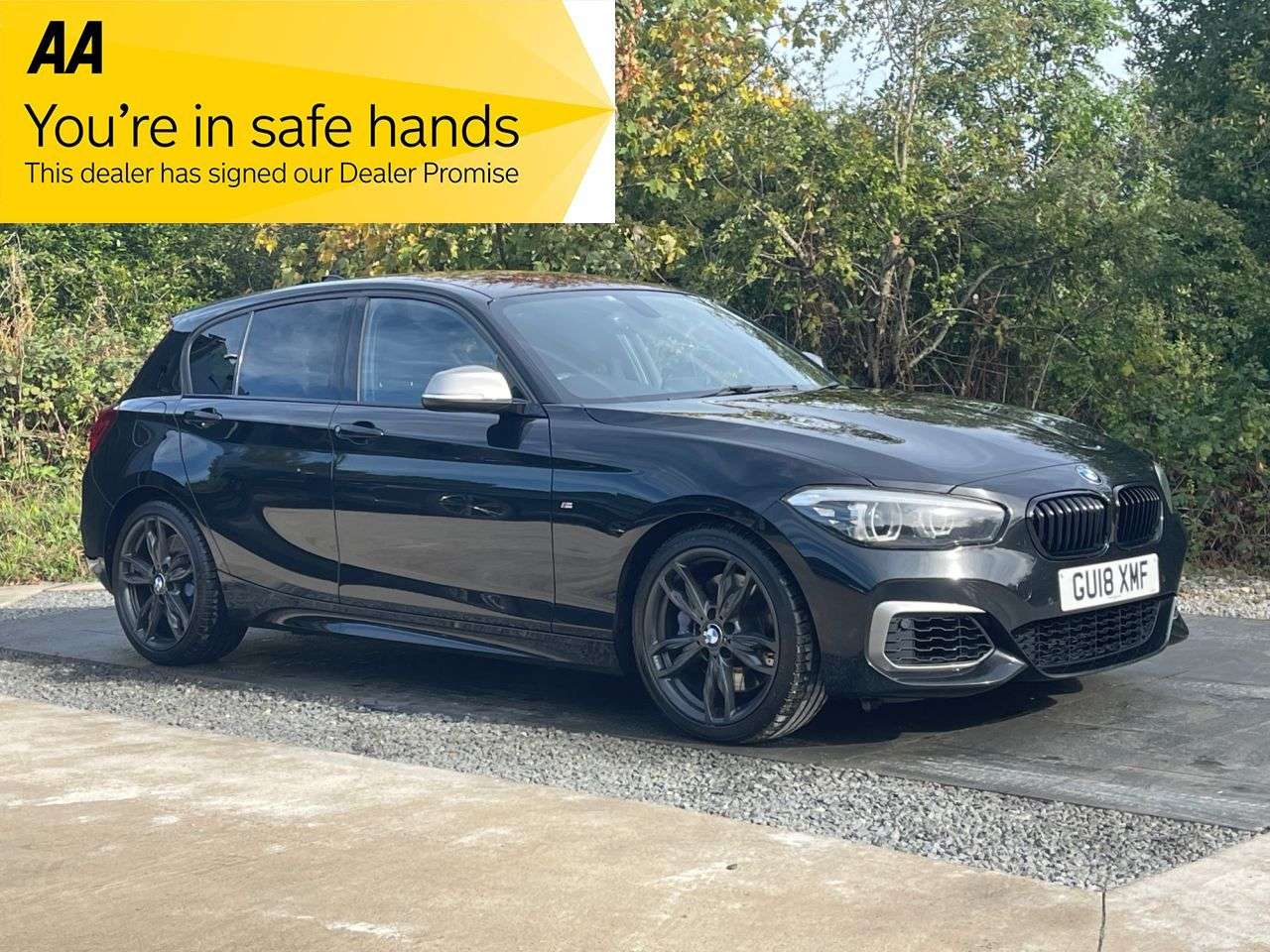 A 2018 BMW 1 SERIES 3.0 M140i Shadow Edition Hatchback 5dr Petrol Auto Euro 6 (s/s) (340 ps) 6 A 2018 BMW 1 SERIES 3.0 M140i Shadow Edition Hatchback 5dr Petrol Auto Euro 6 (s/s) (340 ps) 6