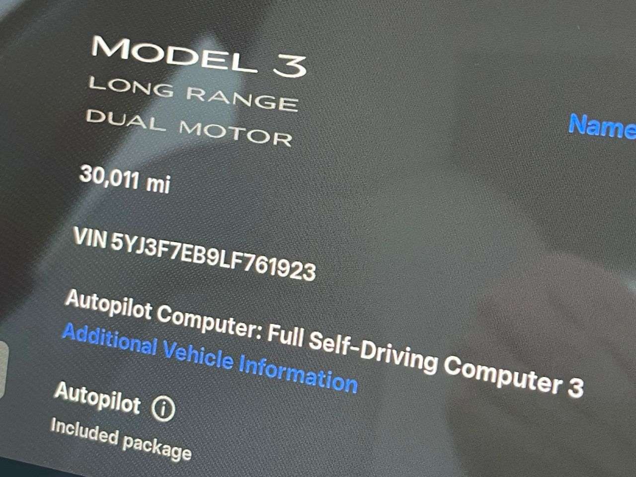 2020 TESLA MODEL 3 2020 TESLA MODEL 3