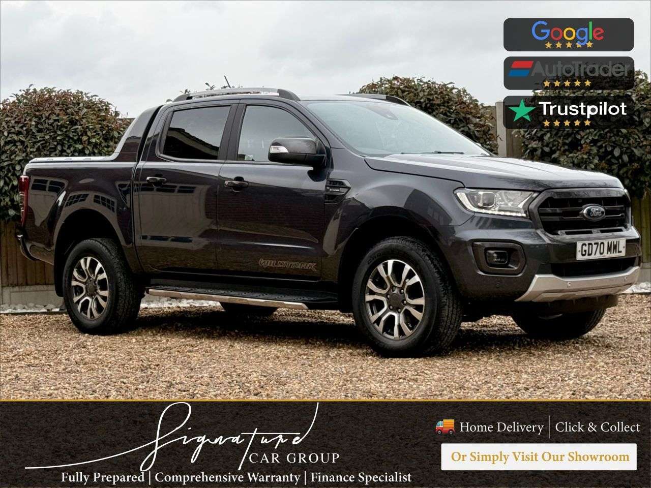 A 2020 FORD RANGER 2.0 EcoBlue Wildtrak Pickup NO VAT Double Cab 4dr Diesel Auto 4WD Euro 6 (s A 2020 FORD RANGER 2.0 EcoBlue Wildtrak Pickup NO VAT Double Cab 4dr Diesel Auto 4WD Euro 6 (s