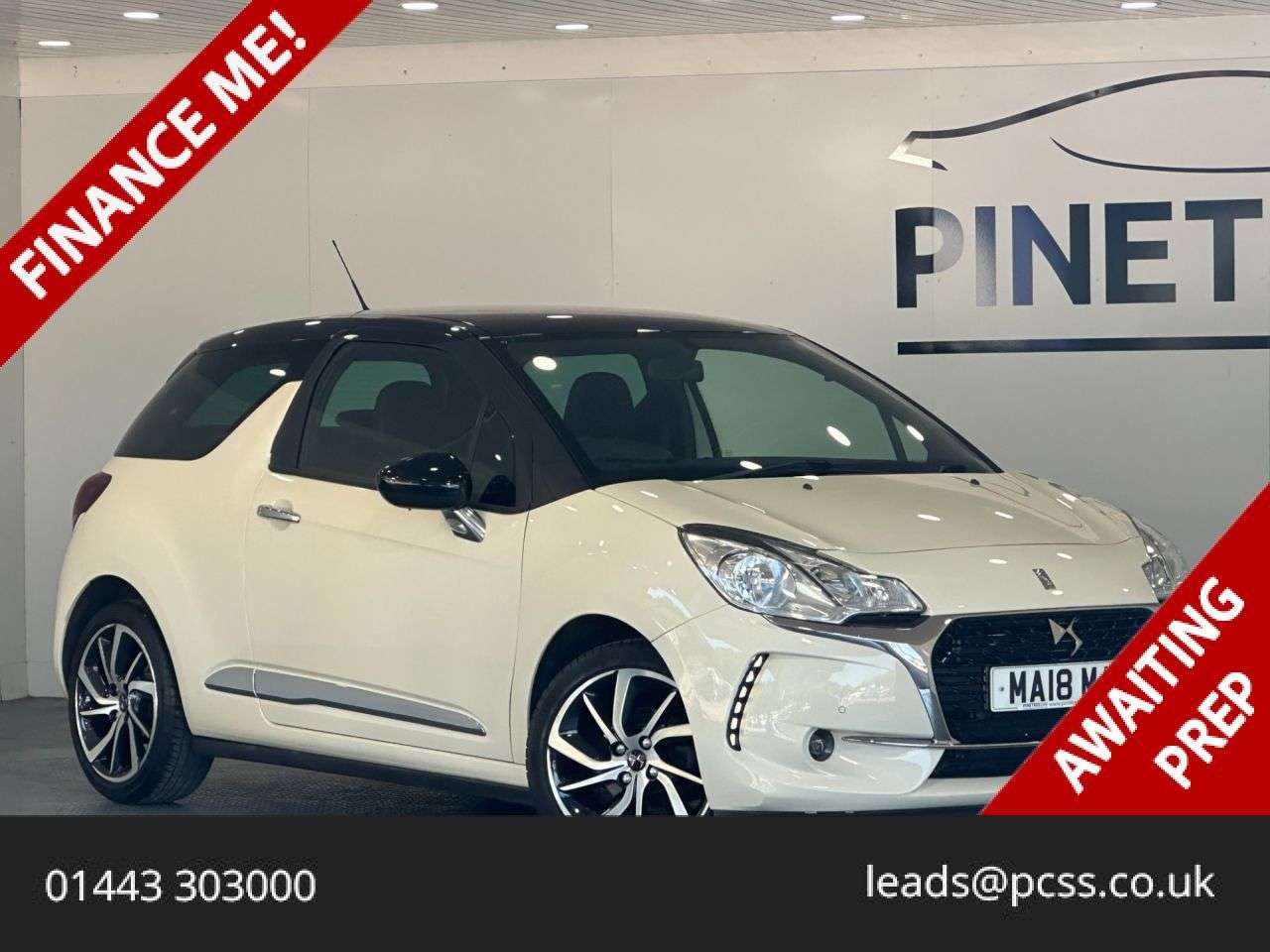A 2018 DS AUTOMOBILES DS 3 1.2 PureTech Parthenon Cream Hatchback 3dr Petrol Manual Euro 6 (s/s) (110 A 2018 DS AUTOMOBILES DS 3 1.2 PureTech Parthenon Cream Hatchback 3dr Petrol Manual Euro 6 (s/s) (110