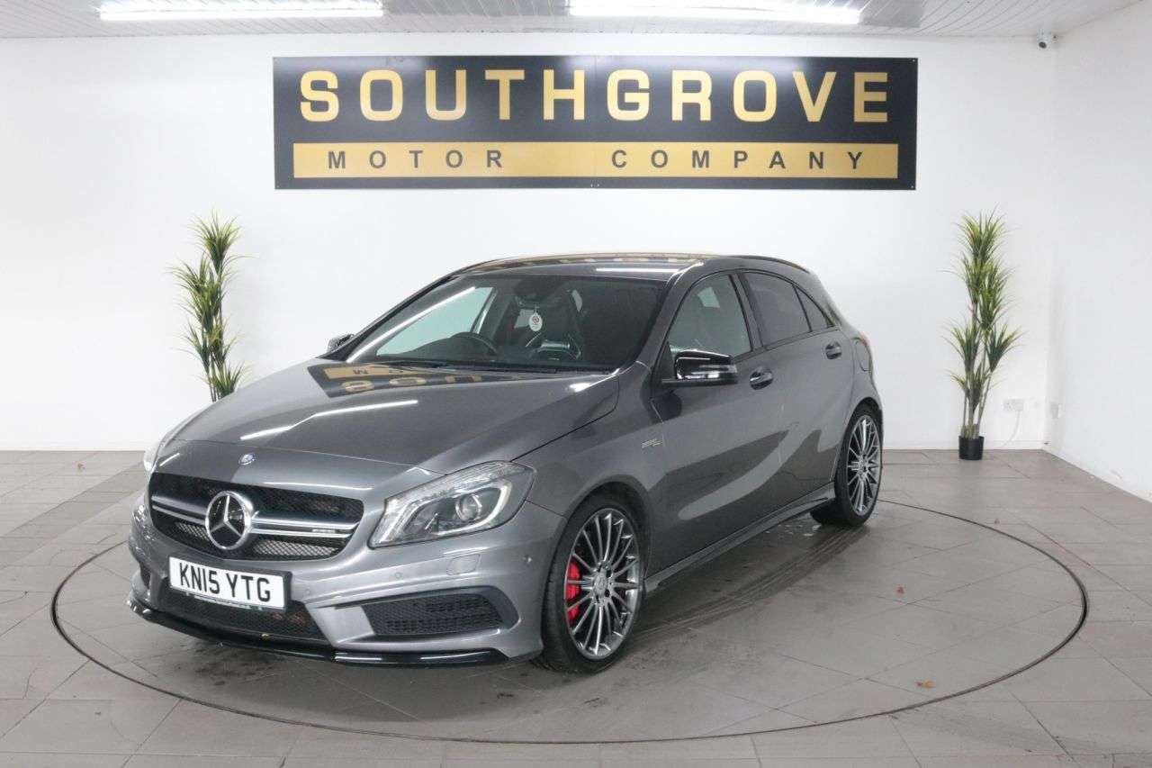 A 2015 MERCEDES-BENZ A-CLASS 2.0 A45 AMG Hatchback 5dr Petrol SpdS DCT 4MATIC Euro 6 (s/s) (360 ps) * EX A 2015 MERCEDES-BENZ A-CLASS 2.0 A45 AMG Hatchback 5dr Petrol SpdS DCT 4MATIC Euro 6 (s/s) (360 ps) * EX