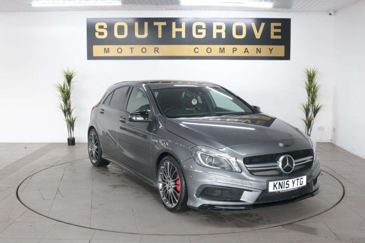 A 2015 MERCEDES-BENZ A-CLASS 2.0 A45 AMG Hatchback 5dr Petrol SpdS DCT 4MATIC Euro 6 (s/s) (360 ps) ** E A 2015 MERCEDES-BENZ A-CLASS 2.0 A45 AMG Hatchback 5dr Petrol SpdS DCT 4MATIC Euro 6 (s/s) (360 ps) ** E