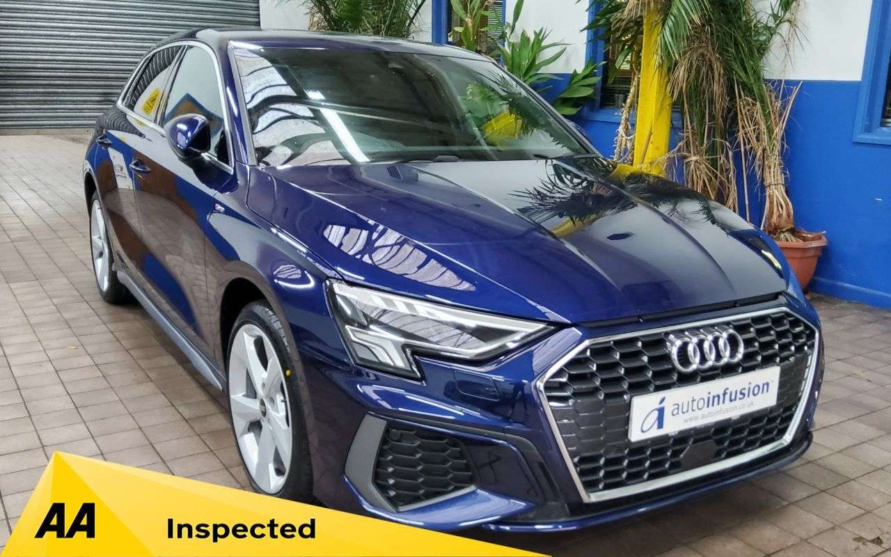 A 2022 AUDI A3 1.4 TFSIe 40 S line Sportback 5dr Petrol Plug-in Hybrid S Tronic Euro 6 (s/ A 2022 AUDI A3 1.4 TFSIe 40 S line Sportback 5dr Petrol Plug-in Hybrid S Tronic Euro 6 (s/