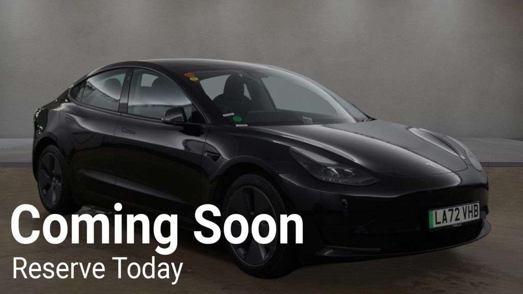 A 2023 TESLA MODEL 3 Saloon 4dr Electric Auto RWD (241 bhp) LOW MILES 1 OWNER SERVICE WARRANTY A 2023 TESLA MODEL 3 Saloon 4dr Electric Auto RWD (241 bhp) LOW MILES 1 OWNER SERVICE WARRANTY