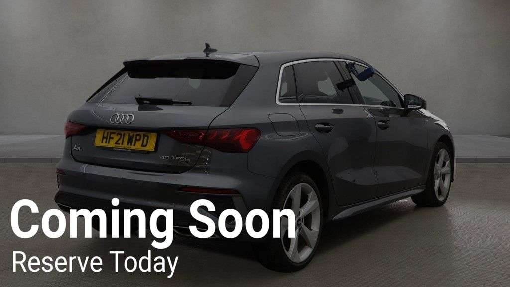 A 2021 AUDI A3 1.4 TFSIe 40 S line Sportback 5dr Petrol Plug-in Hybrid S Tronic Euro 6 (s/ A 2021 AUDI A3 1.4 TFSIe 40 S line Sportback 5dr Petrol Plug-in Hybrid S Tronic Euro 6 (s/