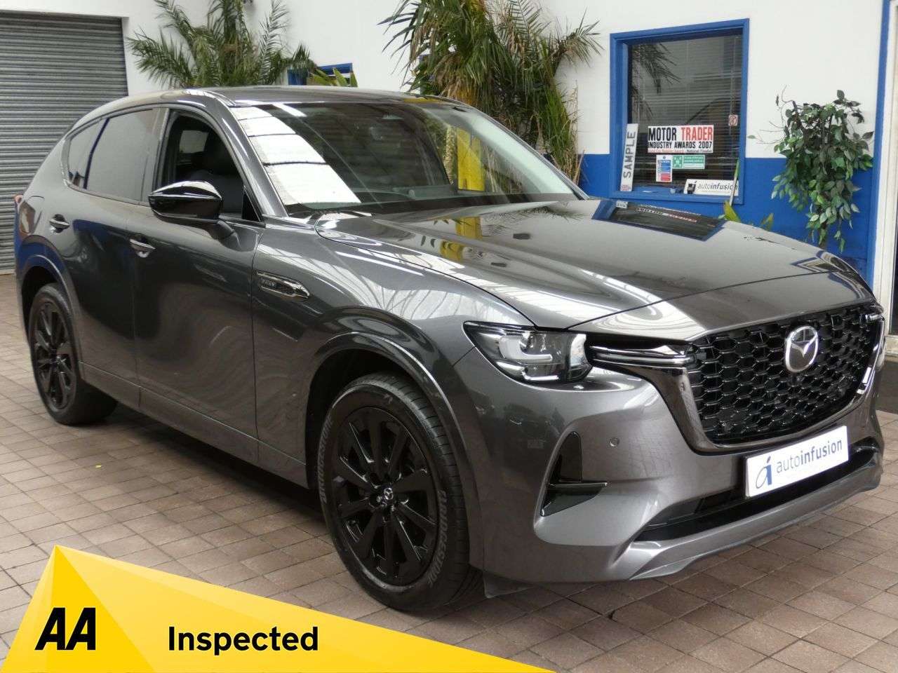 A 2023 MAZDA CX-60 2.5 e-SKYACTIV 17.8kWh Homura SUV 5dr Petrol Plug-in Hybrid Auto 4WD Euro 6 A 2023 MAZDA CX-60 2.5 e-SKYACTIV 17.8kWh Homura SUV 5dr Petrol Plug-in Hybrid Auto 4WD Euro 6