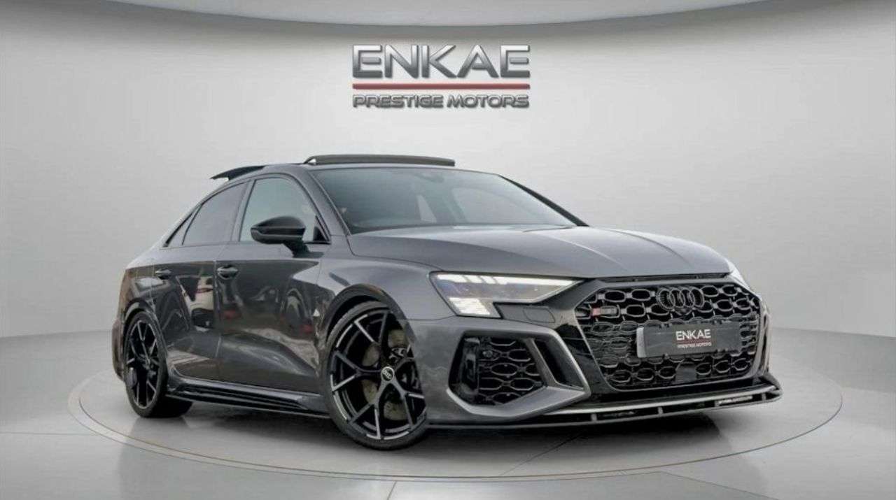 A 2023 AUDI RS3 2.5 TFSI Vorsprung Saloon 4dr Petrol S Tronic quattro Euro 6 (s/s) (400 ps) A 2023 AUDI RS3 2.5 TFSI Vorsprung Saloon 4dr Petrol S Tronic quattro Euro 6 (s/s) (400 ps)