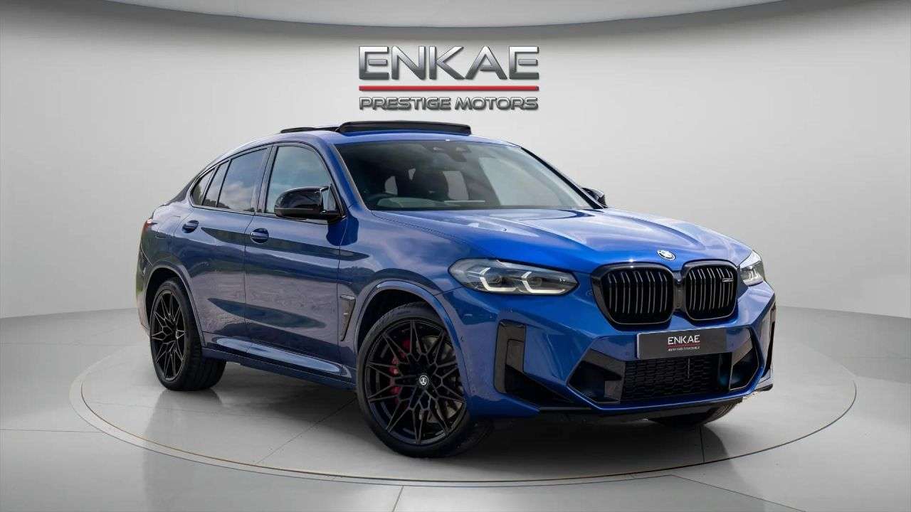 A 2023 BMW X4 M 3.0i Competition SUV 5dr Petrol Auto xDrive Euro 6 (s/s) (510 ps) HRMN KARD A 2023 BMW X4 M 3.0i Competition SUV 5dr Petrol Auto xDrive Euro 6 (s/s) (510 ps) HRMN KARD